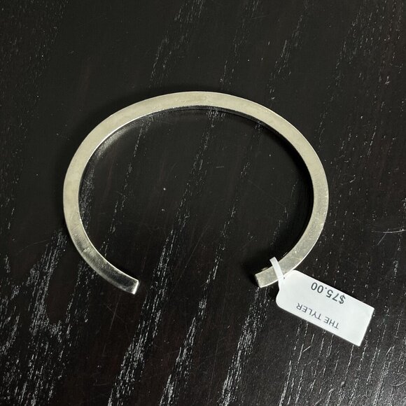 THE MONOTYPE 'The Tyler' Mens Silver-Plated Brass Square Cuff Bracelet NEW - Picture 4 of 7